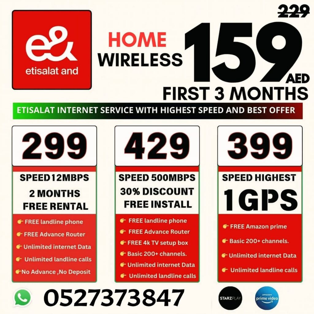 Etisalat home wifi plans
